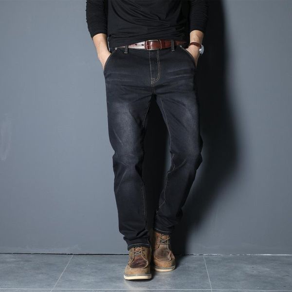 

men's jeans cool men baggy blue trousers cotton casual male waist washed loose denim pants hiphop streetwear masculino pantalon