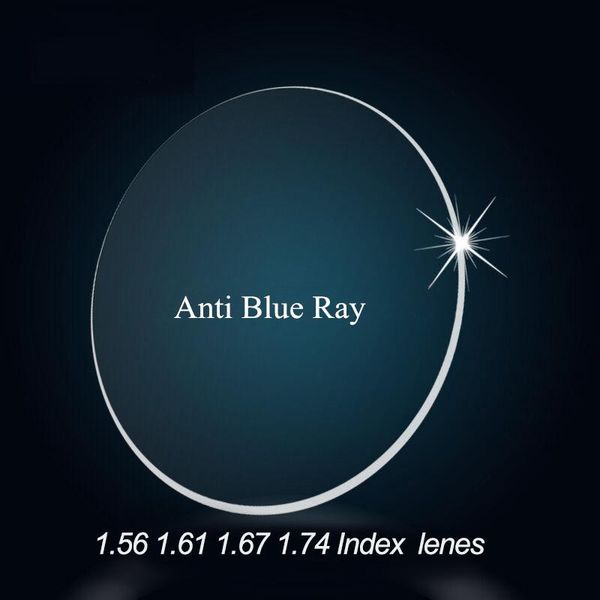 

sunglasses frames 1.56 1.61 1.67 1.74 index anti-blue ray lens myopia prescription computer optical for eyes protection reading lenses, Silver