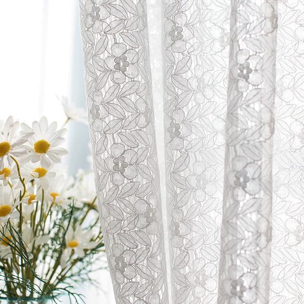

curtain & drapes cotton lace sheer elegant organza french window decorations white curtains for living room