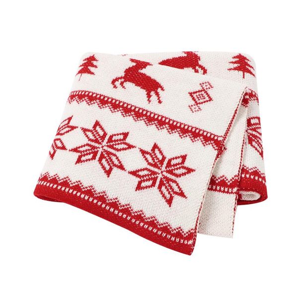 

blankets & swaddling baby blanket for uboy girl born infant christmas warm knit swaddle wrap crib quilt bedding