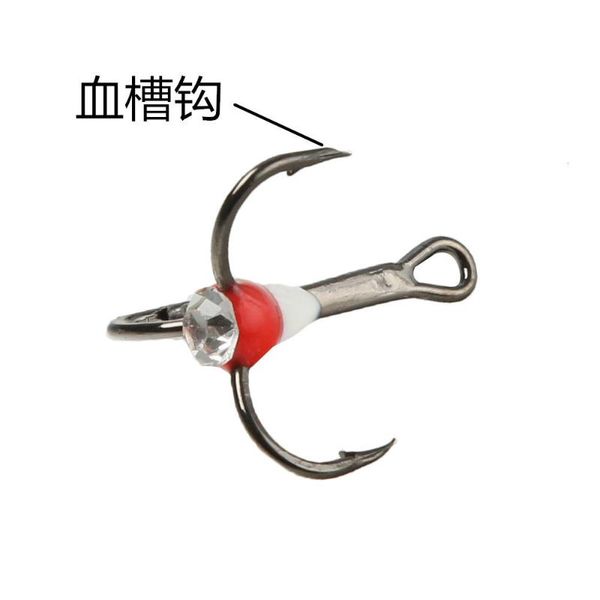 

6# 8# 10#ice hook slots ice fishing three basis colour hooks