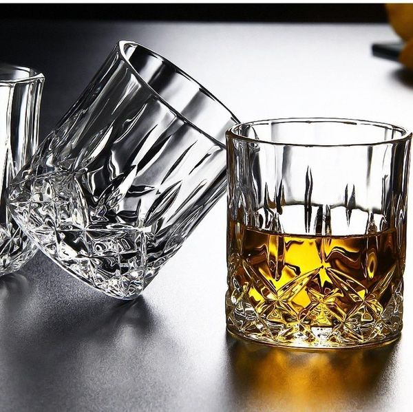 

wine glasses 2pcs per pack 8oz/240ml whiskey glass rocks shaped clear glassware r tumbler bar club farther gift