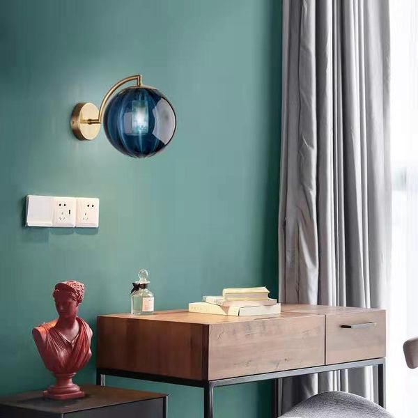 

wall lamps post-modern simple glass nordic creative living room home decor light bedroom bedside bathroom led saconces
