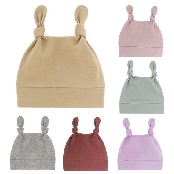 

caps & hats spring autumn baby hat cute ear cotton girls cap scarf infant finger love kids boys knitted winter children, Yellow