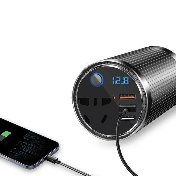 200W conversor de carro cabo de alimentação plug 12V a 220V plugues adaptadores inversor dc 12 v ~ ac 220 v inversores de tensão automática para nós au placa de parede de soquete da UE smart monitor