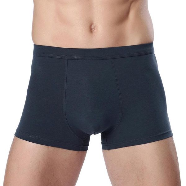

underpants summer fashion men's underwear cotton men mid-waist comfortable boxer briefs large size loose underwears seamless simple, Black;white