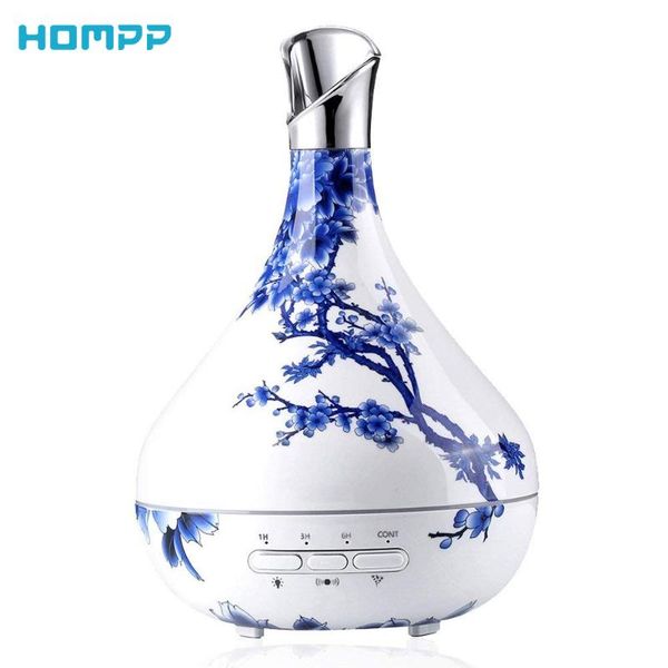 

humidifiers smart essential oil diffuser 300ml cool mist humidifier body induction auto control,time setting valentines (blue white grain)