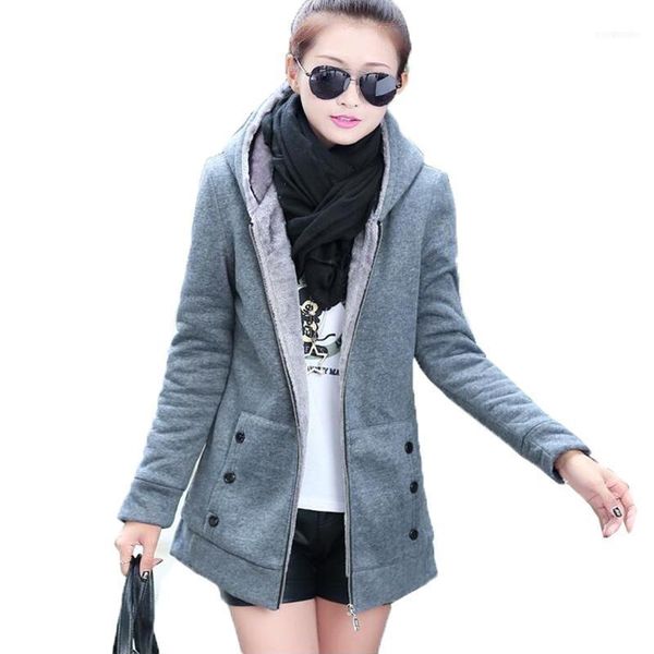 

women's hoodies & sweatshirts autumn winter hooded hoodie sweatshirt 2021 fashion casual long sleeve zipper coat t, Black