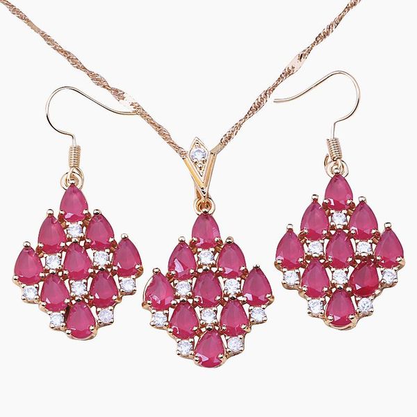 

earrings & necklace fashion christmas gift women wedding set gold colour zirconia earring/necklace jewelry t127, Silver