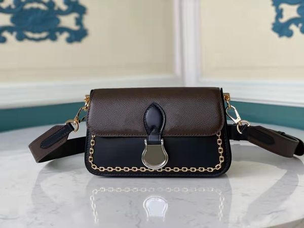 

neo cloud cross body bags women brown small reverse canvas genuine leather silky shoulder bag m45559