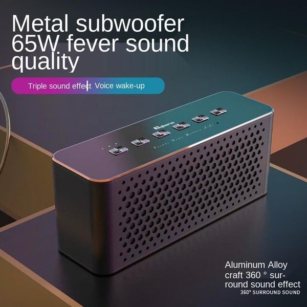 

outdoor speakers metal subwoofer bluetooth 5.0 speaker 65w portable audio tws high power lossless