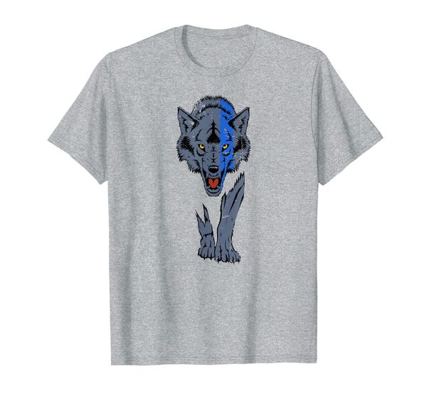 

sheepdog police thin blue line wolf law enforcement shirt, White;black