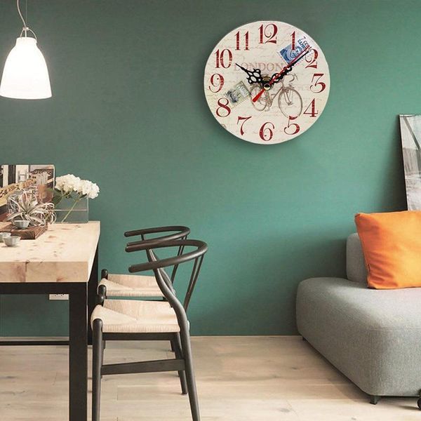 

12/30cm wooden wall clock modern circular shaped hollow simple decorative living room decoration clocks