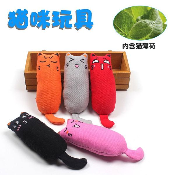 

rustle sound catnip toy cats products for pets cute cat toys kitten teeth grinding plush thumb pillow pet accessories