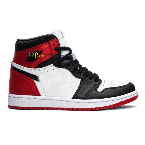 

wmns 1 high satin black toe basketball shoes 1s sneakers cd0461 016