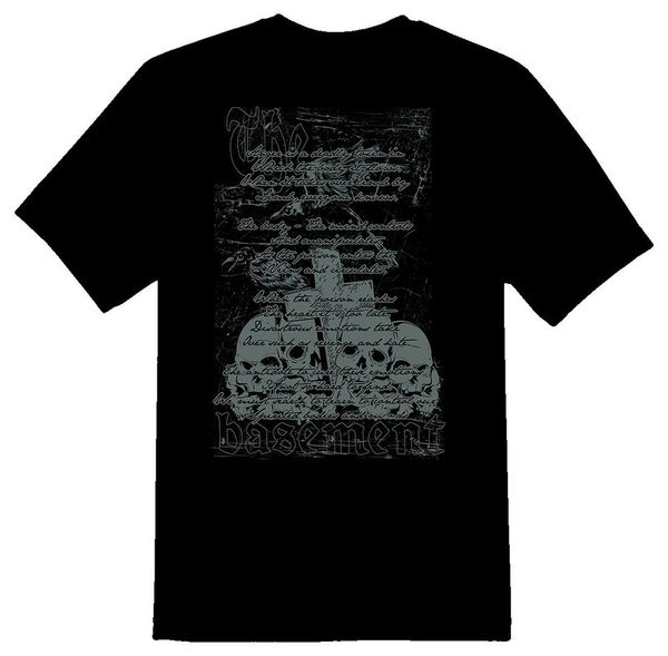 

the basement black or white tee shirt, White;black