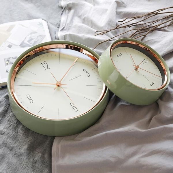 

wall clocks nordic silent clock electronic modern design office metal living room horloge murale outdoor ba60wc