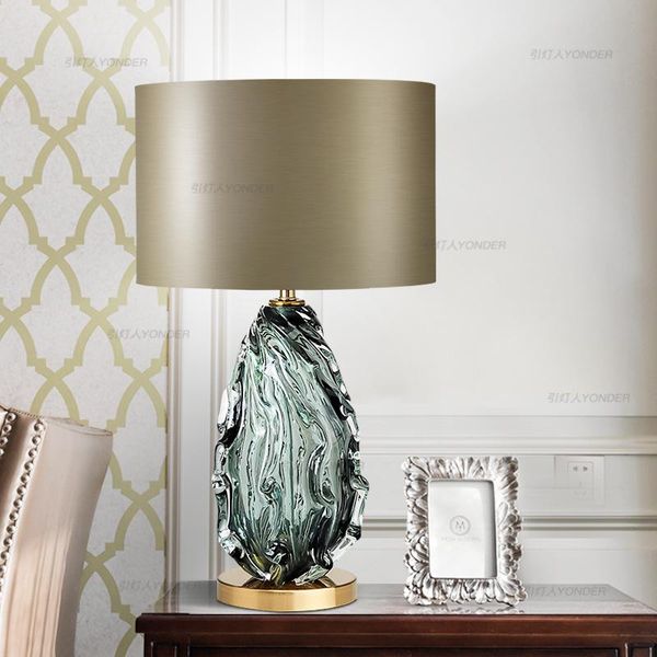 

table lamps europe nordic iron led glass lamp bedroom bedside