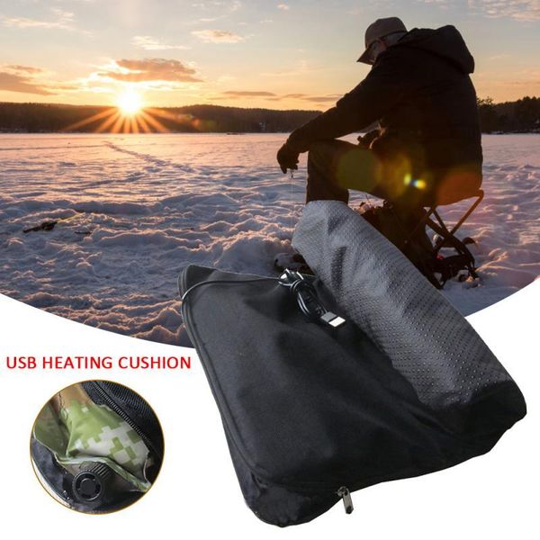 

heated seat cushion usb heating carbon fiber pads car fast electric winter warm inflatable fishing accessories