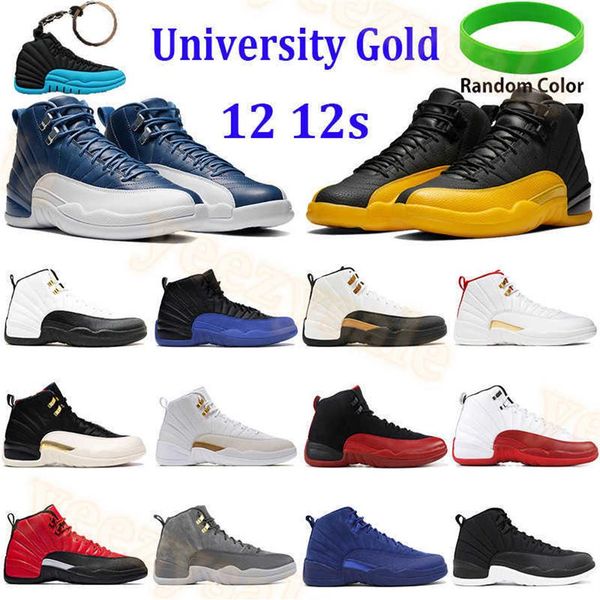 

12 12s basketball shoes university gold indigo taxi cny black royal blue ovo white reverse flu game cherry men women sportsa20