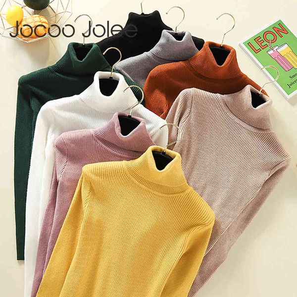 

autumn winter thick sweater women knitted ribbed pullover long sleeve turtleneck slim jumper soft warm pull femme 210428, White;black