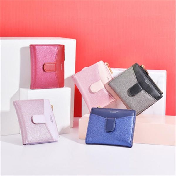 

classic multi-card hold in hand convenient coin purse simple fashion wallet korean card holder organizer ladies wallets, Red;black