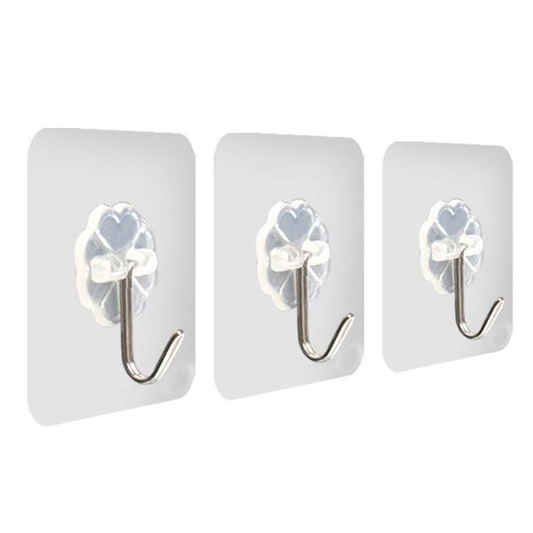 

10/5/1pcs transparent strong self-adhesive door hangers wall towel mop hand bag hooks for hanging kitchen bathroom accessories & rails