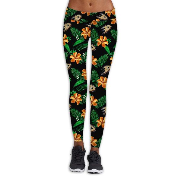 

women's leggings summertrainflower print fashion leggingsd 1, Black