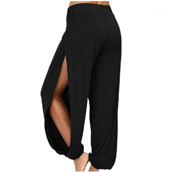 

yoga outfit push up leggings for women women's solid color split high stretch exercise running leisure pants seamless