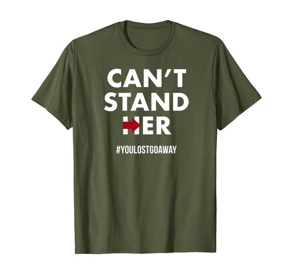 

hillary clinton go away can't stand her campaign funny shirt, White;black