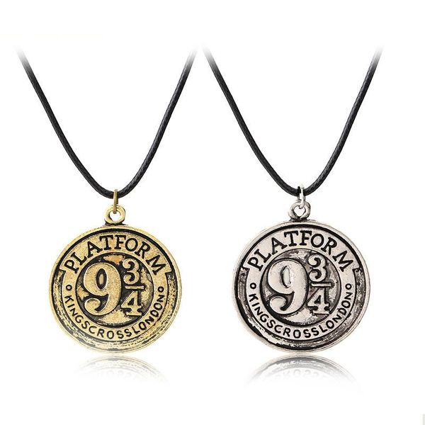 

pendant necklaces selling movies prop platform nine and three-quarters 9 3/4 vintage coin necklace fashion wholesale, Silver