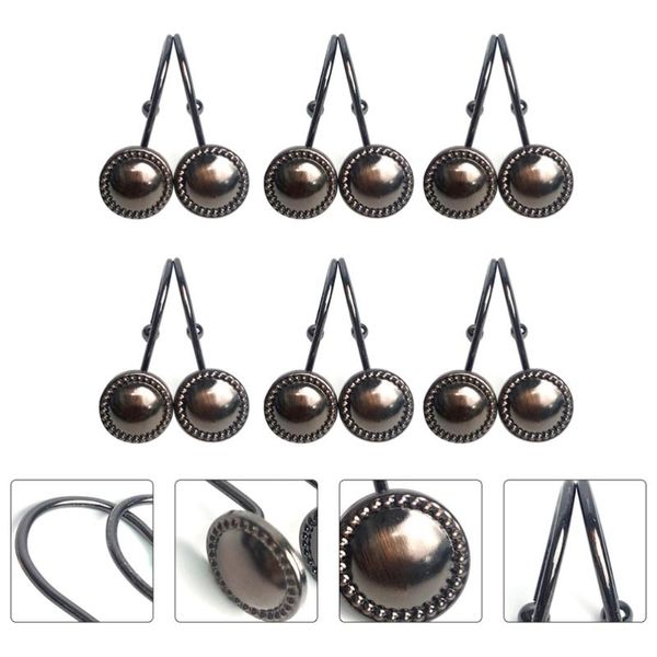 

12pcs household bathroom curtain rings iron shower for home other decor