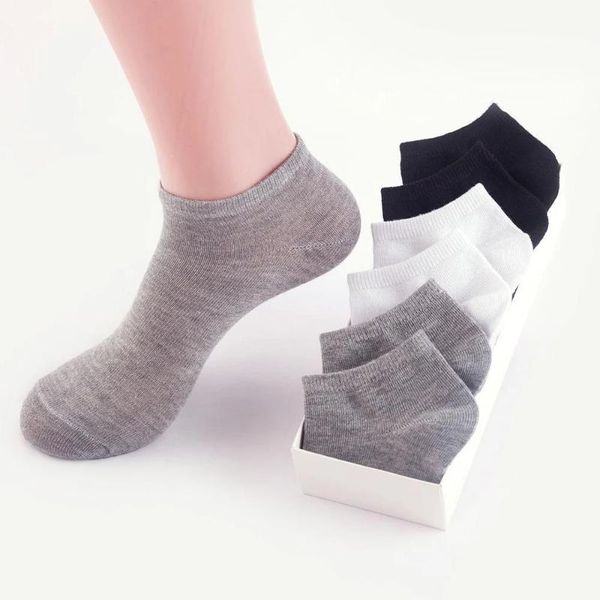 

men's socks [wholesale price] 5/10 pairs of women's short cotton breathable solid color comfortable white and black