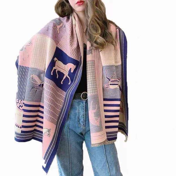 

direct from china popular winter pashmina scarf for women luxury, Blue;gray
