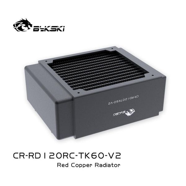 

fans & coolings bykski black water cooling 120mm copper radiator,60mm thickness for computer heat dissipation,g1/4 cr-rd120rc-tk60-v2