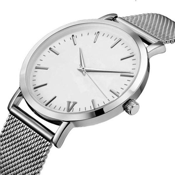 

wristwatches luxury watch men brand men's watches ultra thin stainless steel mesh band quartz wristwatch fashion clock relogio masculin, Slivery;brown