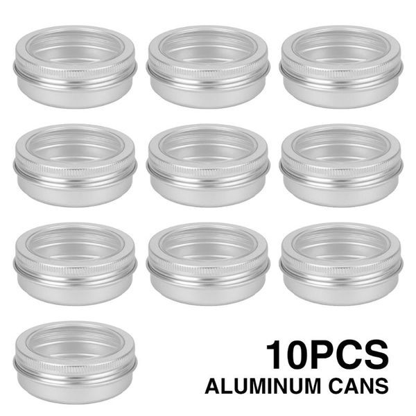 

storage bottles & jars 10pcs 60g round tins jar nail art spices candles container aluminum tea 2 oz screw gift giving empty