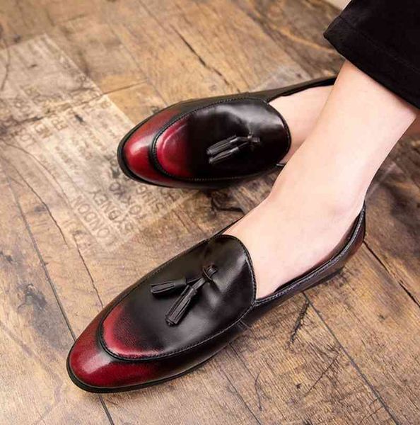 

dress shoes verÃ£o nova moda de couro do plutÃ´nio slizamento-on casual sapatos vestido masculino plana clÃ¡ssico retrlo elegante zapatos hombr, Black