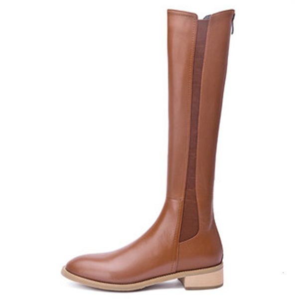 

boot genuine leather knee return ladies knight riding women's boots, Black