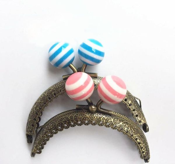 

bag parts & accessories 10pcs 8.5cm lollipop metal frame for coin purse handbag diy, Black