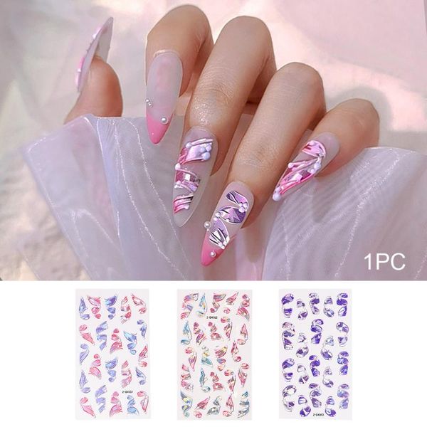 

false nails convenient craft decoration assorted easy use fashionable dating for diy exquisite 5d three dimensional nail stickers hand made, Red;gold