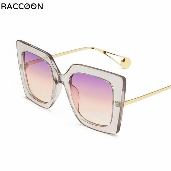 

sunglasses oversized women men leopard frame lens retro cateye oculos alloy sun glasses color female clear vintage uv400 square, White;black