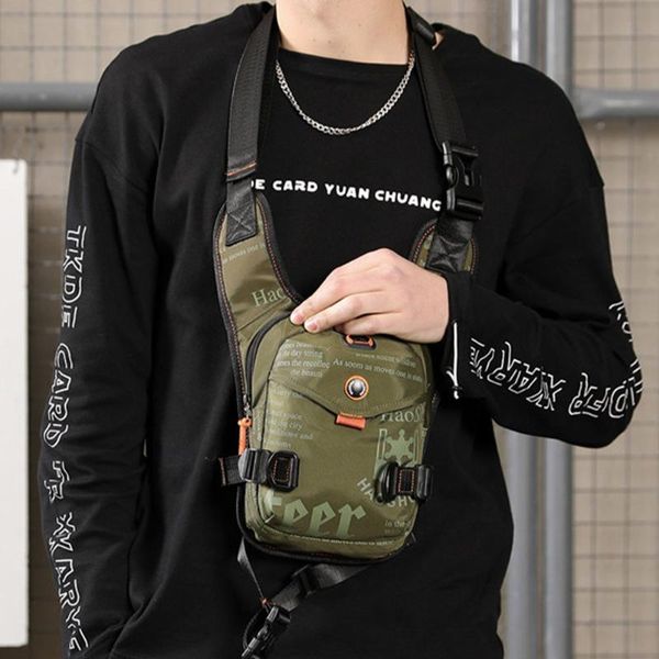 

riding chest pack outdoor adjustable strap multifunctional casual waist nylon motorcycle waterproof men shoulder bag sports bags