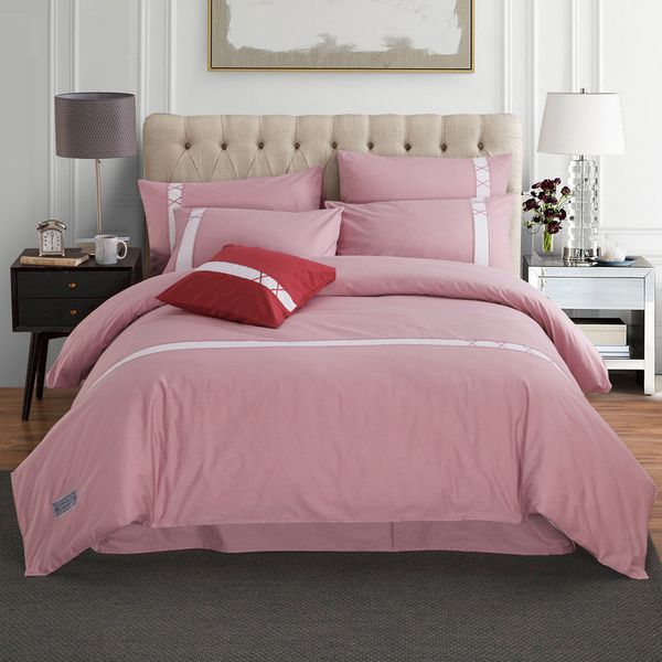 

all solid color four piece of craft active 13372 densified pure cotton set bedding