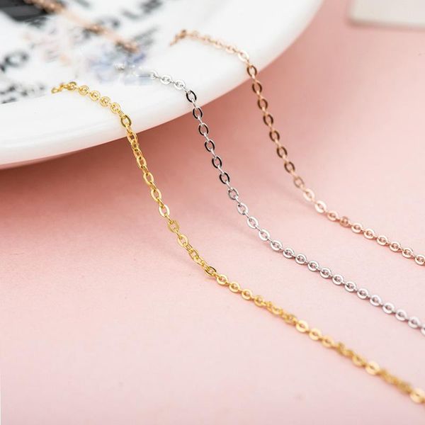 

chains 925 sterling silver necklaces senior clavicle o-chain 2021 women accessories jewelry
