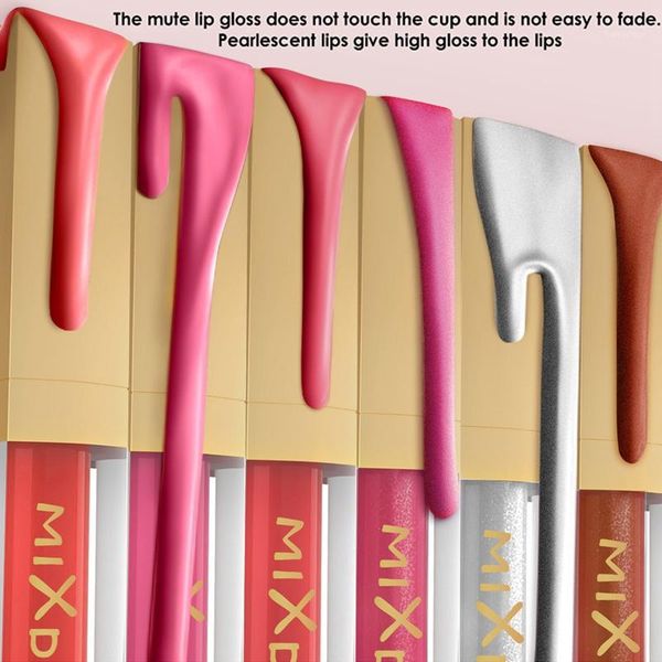 

6pcs velvet matte lip ggloss set waterproof non-stick cup long-lasting easy to wear highlighter liquid lipstick1