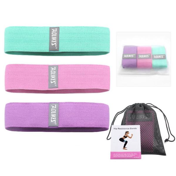 

3pcs/set gradient elastic band resistance durable hip anti-slip belt for fitness yoga gym sports bands