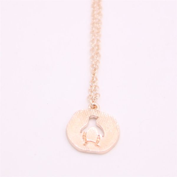 

fashion penguin pendant beautiful circular hollow out design necklaces for women, Silver