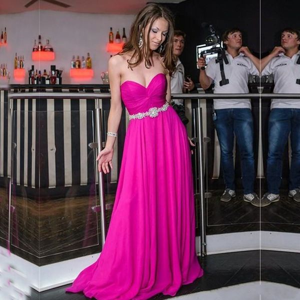 

2021 plus size sweetheart prom dresses with beaded sash sleeveless evening gowns long chiffon maid of honor dress, Black