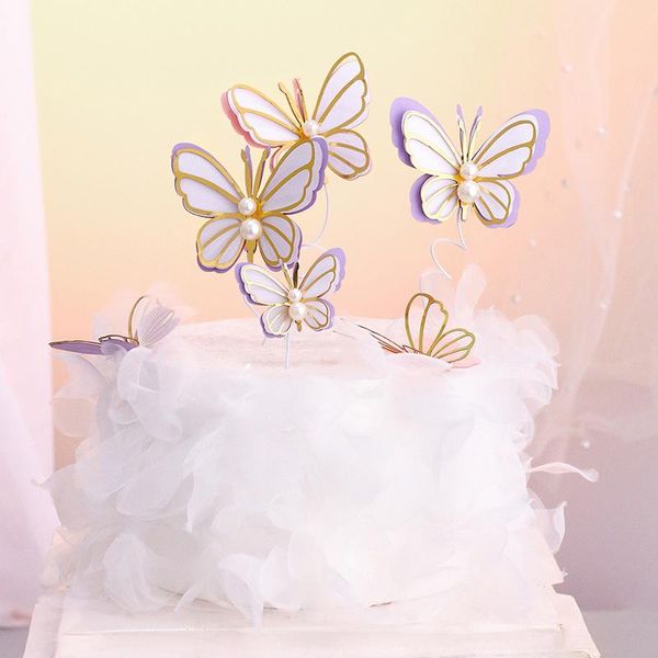 

other festive & party supplies butterfly cake ers happy birthday handmade painted wedding decoration baking